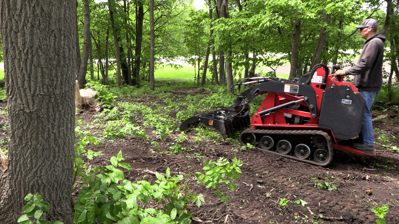 Mini Skid Steer Grapple Rake | Quick Claw Mini-Industrial Mini Grapple Rake