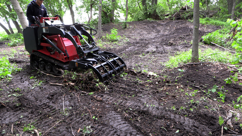 Mini Skid Steer Grapple Rake | Quick Claw Mini-Industrial Mini Grapple Rake