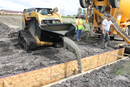 Efficient way to pour concrete without the back-breaking labor