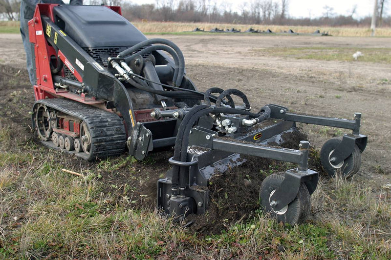 Large solid urethane rubber tires allow easier maneuverability over rough terrain  