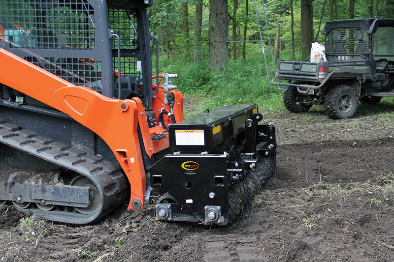 Front rollers crush lumps, press down small stones, and form a firm seedbed