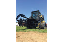 Auger pushes dirt aside to create a finished trench  