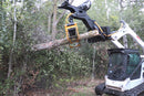   The pivot link on this skid steer attachment has greater range of motion than competing manufacturers are able to offer